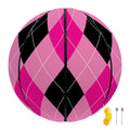 Pink And Black Argyle Pattern Print Basketball