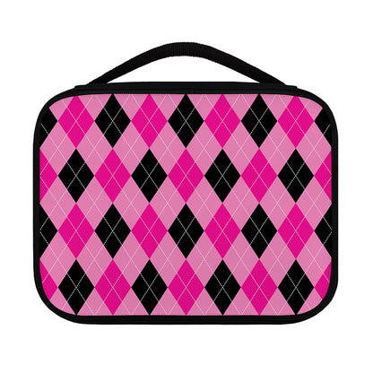 Pink And Black Argyle Pattern Print Classic Bible Case