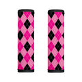 Pink And Black Argyle Pattern Print Handle Covers
