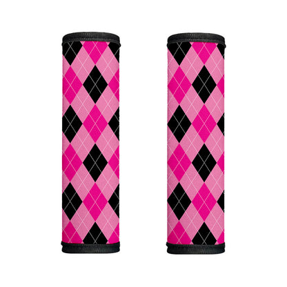 Pink And Black Argyle Pattern Print Handle Covers