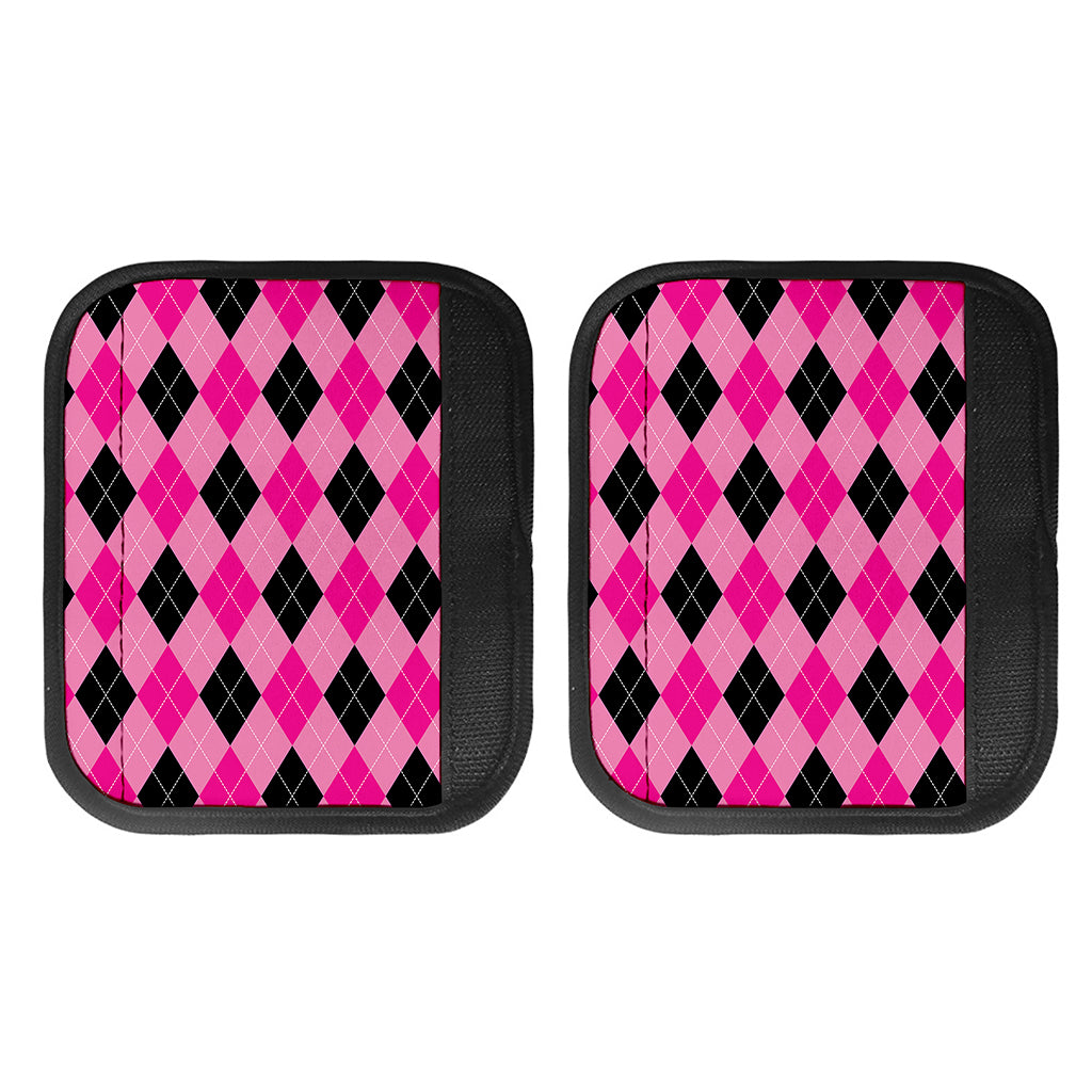 Pink And Black Argyle Pattern Print Handle Covers