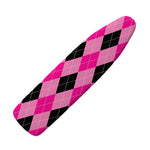 Pink And Black Argyle Pattern Print Ironing Board Cover
