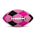 Pink And Black Argyle Pattern Print Rugby Ball