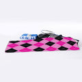 Pink And Black Argyle Pattern Print Sports Towel