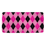 Pink And Black Argyle Pattern Print Towel