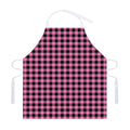 Pink And Black Buffalo Check Print Adjustable Apron
