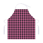 Pink And Black Buffalo Check Print Adjustable Apron