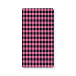 Pink And Black Buffalo Check Print Baby Crib Sheet