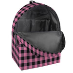 Pink And Black Buffalo Check Print Backpack