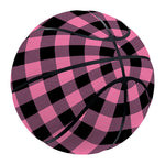 Pink And Black Buffalo Check Print Basketball