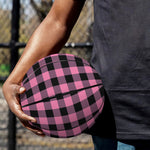 Pink And Black Buffalo Check Print Basketball