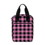 Pink And Black Buffalo Check Print Bible Tote Bag