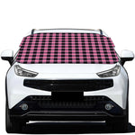 Pink And Black Buffalo Check Print Car Windshield Snow Cover