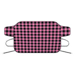 Pink And Black Buffalo Check Print Car Windshield Snow Cover