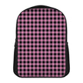Pink And Black Buffalo Check Print Casual Backpack