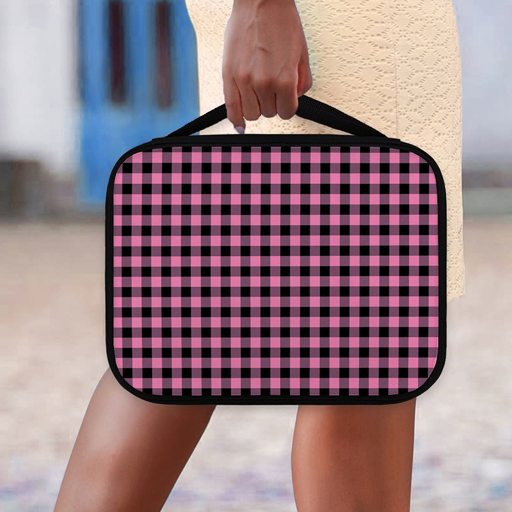 Pink And Black Buffalo Check Print Classic Bible Case