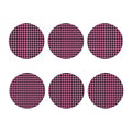 Pink And Black Buffalo Check Print Coaster Set