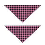 Pink And Black Buffalo Check Print Dog Bandana