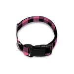 Pink And Black Buffalo Check Print Dog Collar