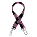 Pink And Black Buffalo Check Print Dog Seat Belt