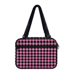 Pink And Black Buffalo Check Print Double Strap Bible Bag