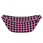 Pink And Black Buffalo Check Print Fanny Pack