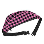 Pink And Black Buffalo Check Print Fanny Pack