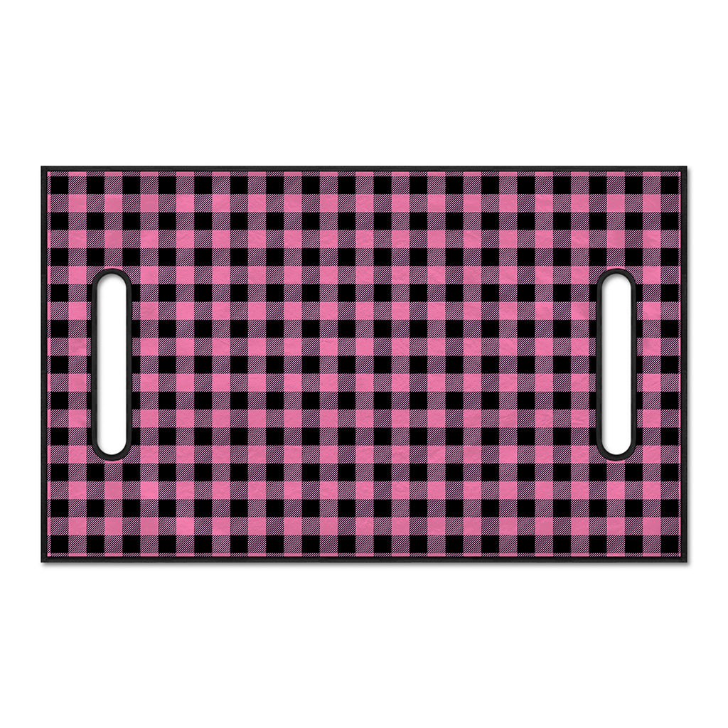 Pink And Black Buffalo Check Print Golf Cart Seat Cover
