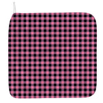 Pink And Black Buffalo Check Print Hand Towel