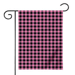 Pink And Black Buffalo Check Print House Flag