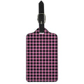 Pink And Black Buffalo Check Print Luggage Tag