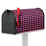 Pink And Black Buffalo Check Print Mailbox Cover