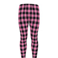 Pink And Black Buffalo Check Print Men's Leggings