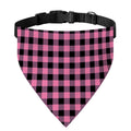 Pink And Black Buffalo Check Print Over The Collar Dog Bandana