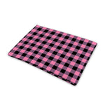 Pink And Black Buffalo Check Print Pet Cooling Mat Cover