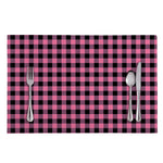 Pink And Black Buffalo Check Print Placemat