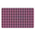 Pink And Black Buffalo Check Print Polyester Doormat