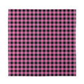 Pink And Black Buffalo Check Print Silk Bandana
