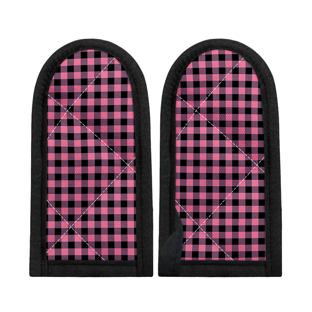 Pink And Black Buffalo Check Print Skillet Handle Cover