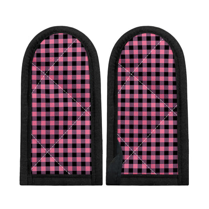 Pink And Black Buffalo Check Print Skillet Handle Cover