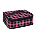 Pink And Black Buffalo Check Print Small Lunch Bag