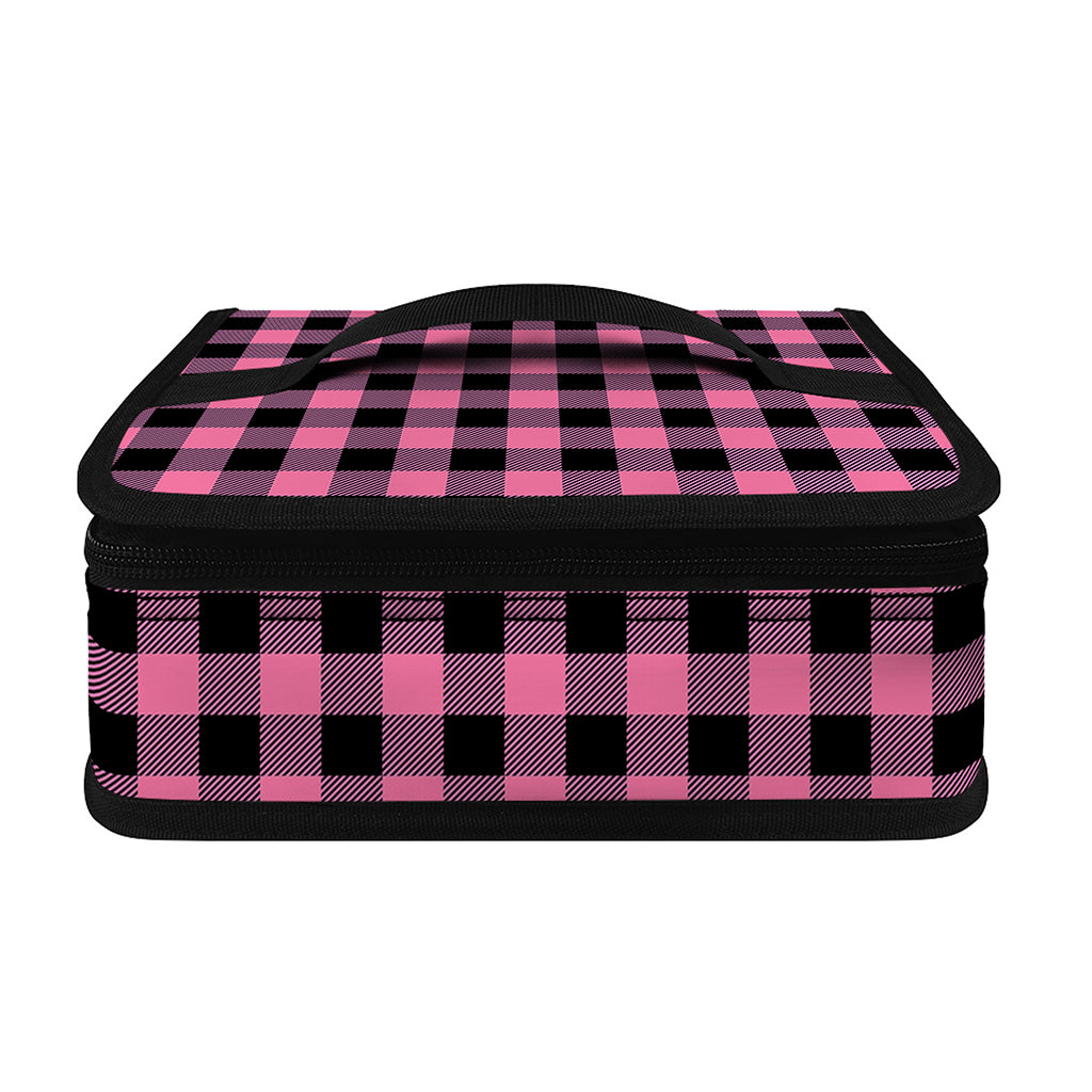 Pink And Black Buffalo Check Print Small Lunch Bag