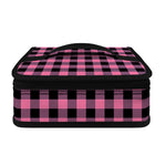 Pink And Black Buffalo Check Print Small Lunch Bag