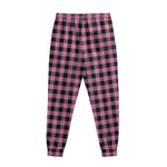Pink And Black Buffalo Check Print Sweatpants