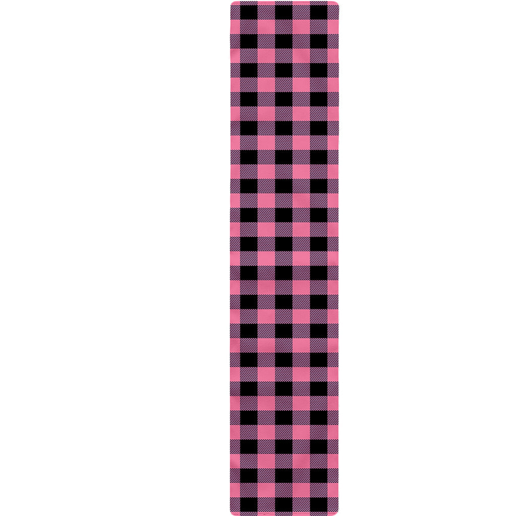 Pink And Black Buffalo Check Print Table Runner