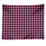 Pink And Black Buffalo Check Print Tapestry