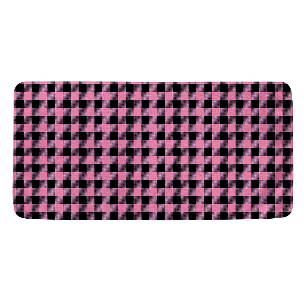 Pink And Black Buffalo Check Print Towel