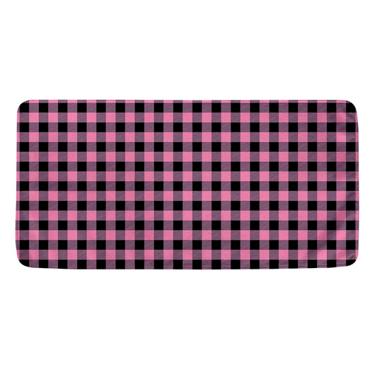 Pink And Black Buffalo Check Print Towel