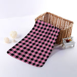 Pink And Black Buffalo Check Print Towel
