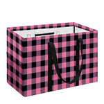 Pink And Black Buffalo Check Print Utility Tote Bag